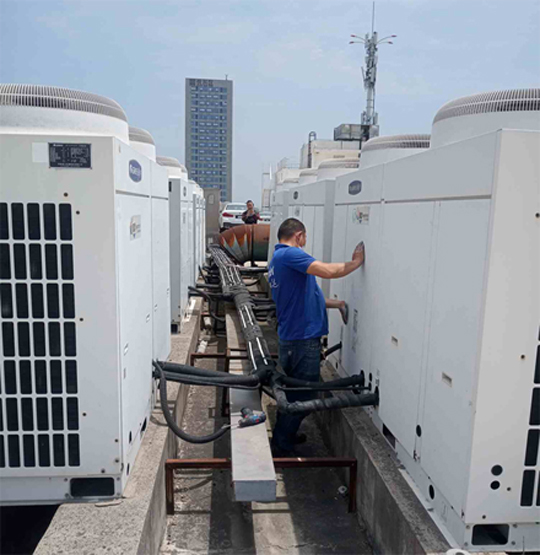 和龙中央空调制热和不制冷系统维修方法